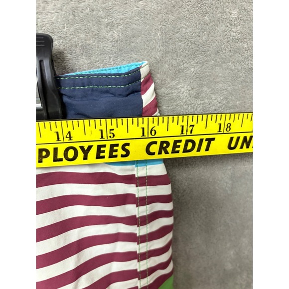 Patagonia Striped Board Shorts Men's Size 32 Swim Trunks Quick Dry Pockets - Picture 4 of 11